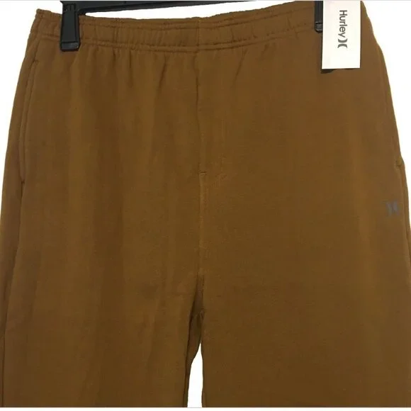 NWT NEW- Size XXL Hurley OAO Solid Summer Fleece Pant Ale Brown Cotton MSRP $50 - Picture 2 of 14